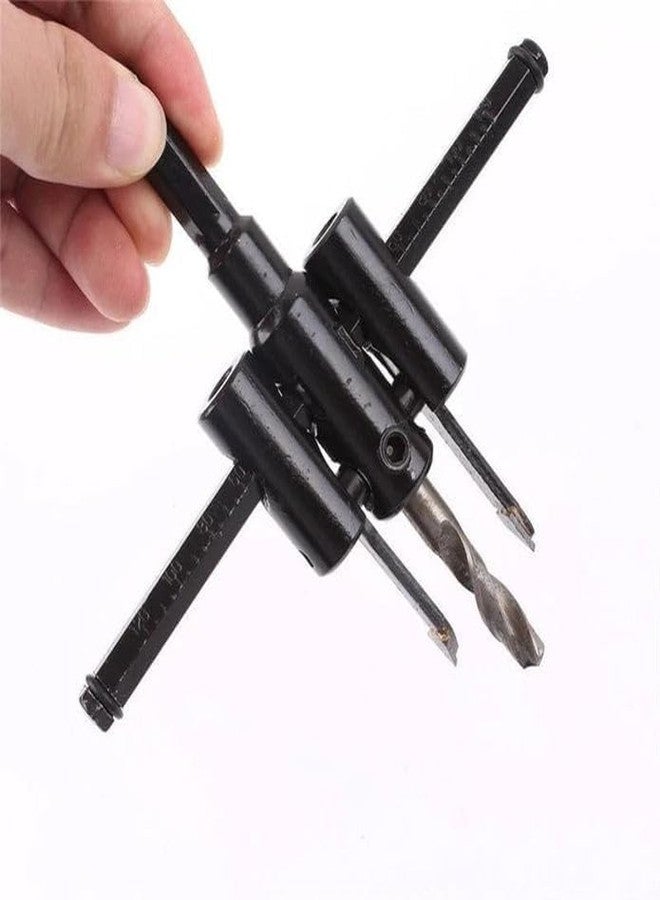 DIY Crafts Adjustable Circle Hole Saw Drill Bit Cutter - Alloy Steel, 30-120mm Cutting Range Metal Wood Circle Cutter Kit Hole Saw Drill Bit 30mm-120mm Adjustable DIY Craft Tool (1) - Image 3